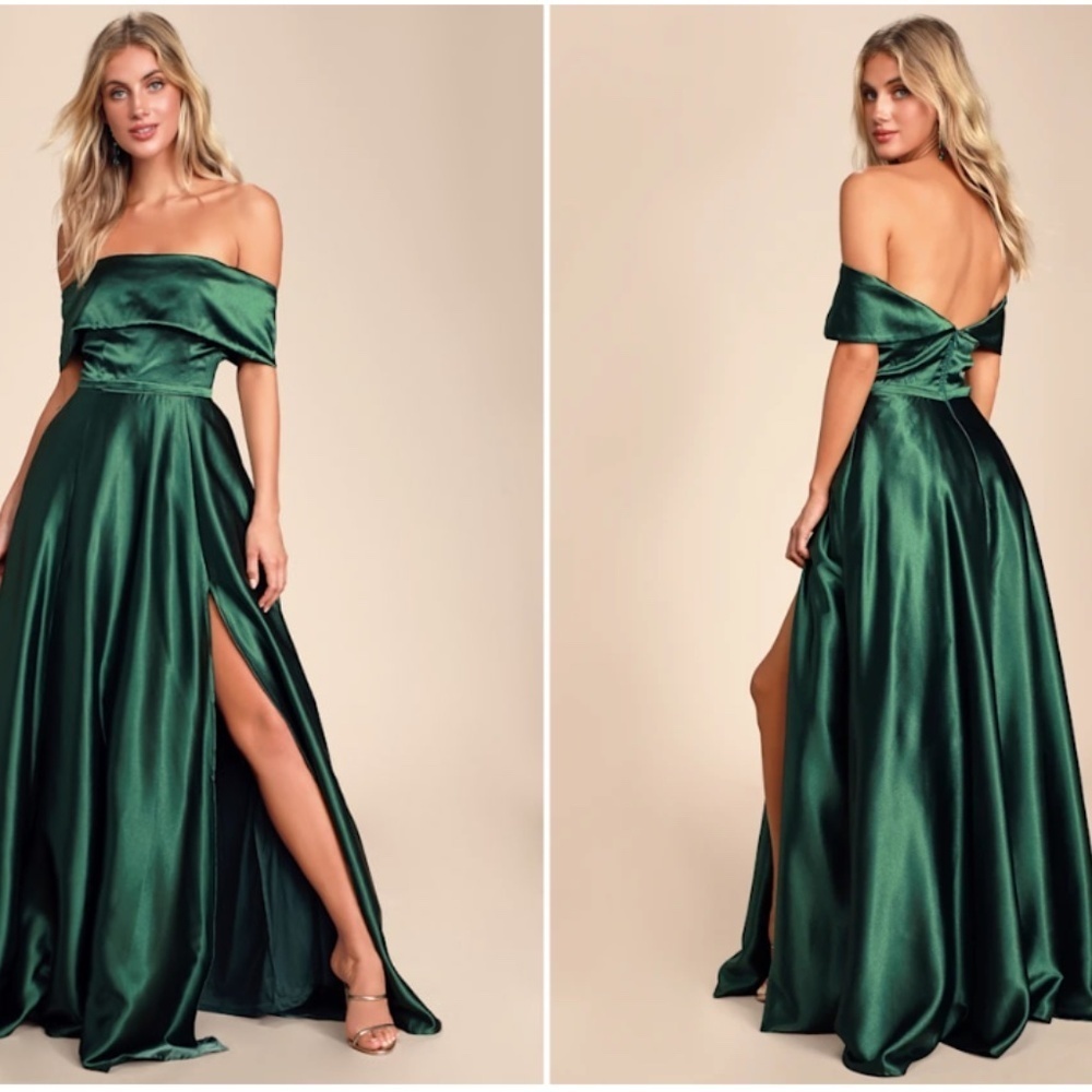 LULUS Sexy Prom Wedding Special Event Emerald Elegant Classy Holidays Gown